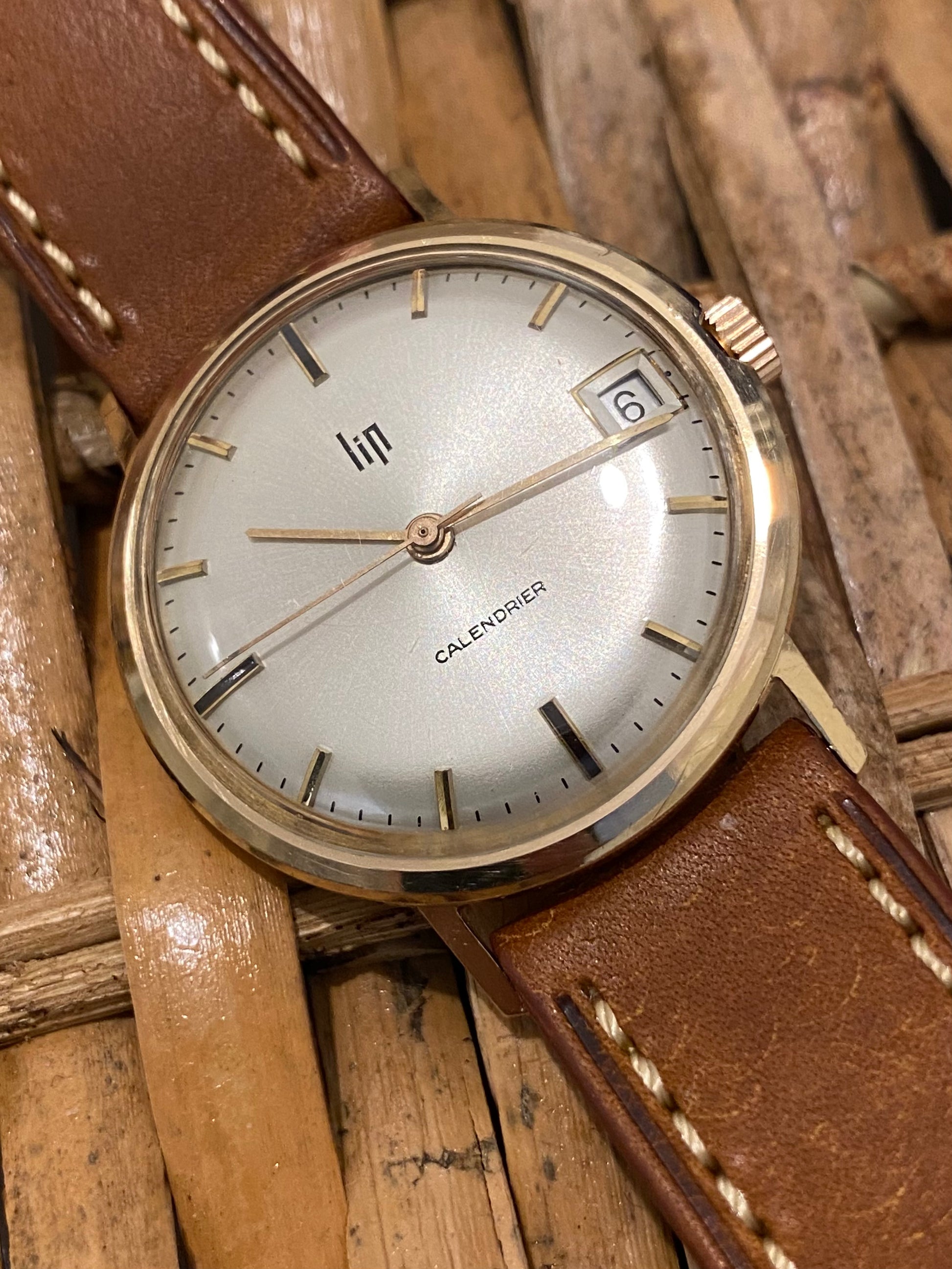 LIP Calendrier OR Rose 18K 0750 1000 Montre Vintage M canique