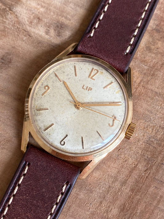 LIP OR 18K Montre Vintage Mécanique R23 1960