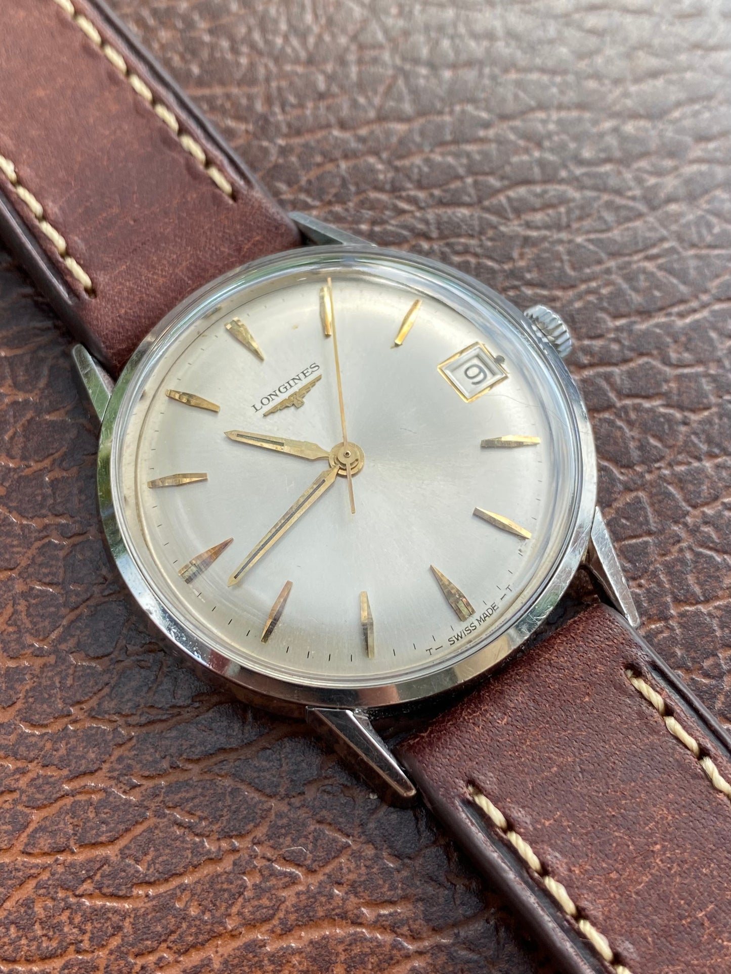 LONGINES Montre Vintage Mécanique Date Cal.701 1960