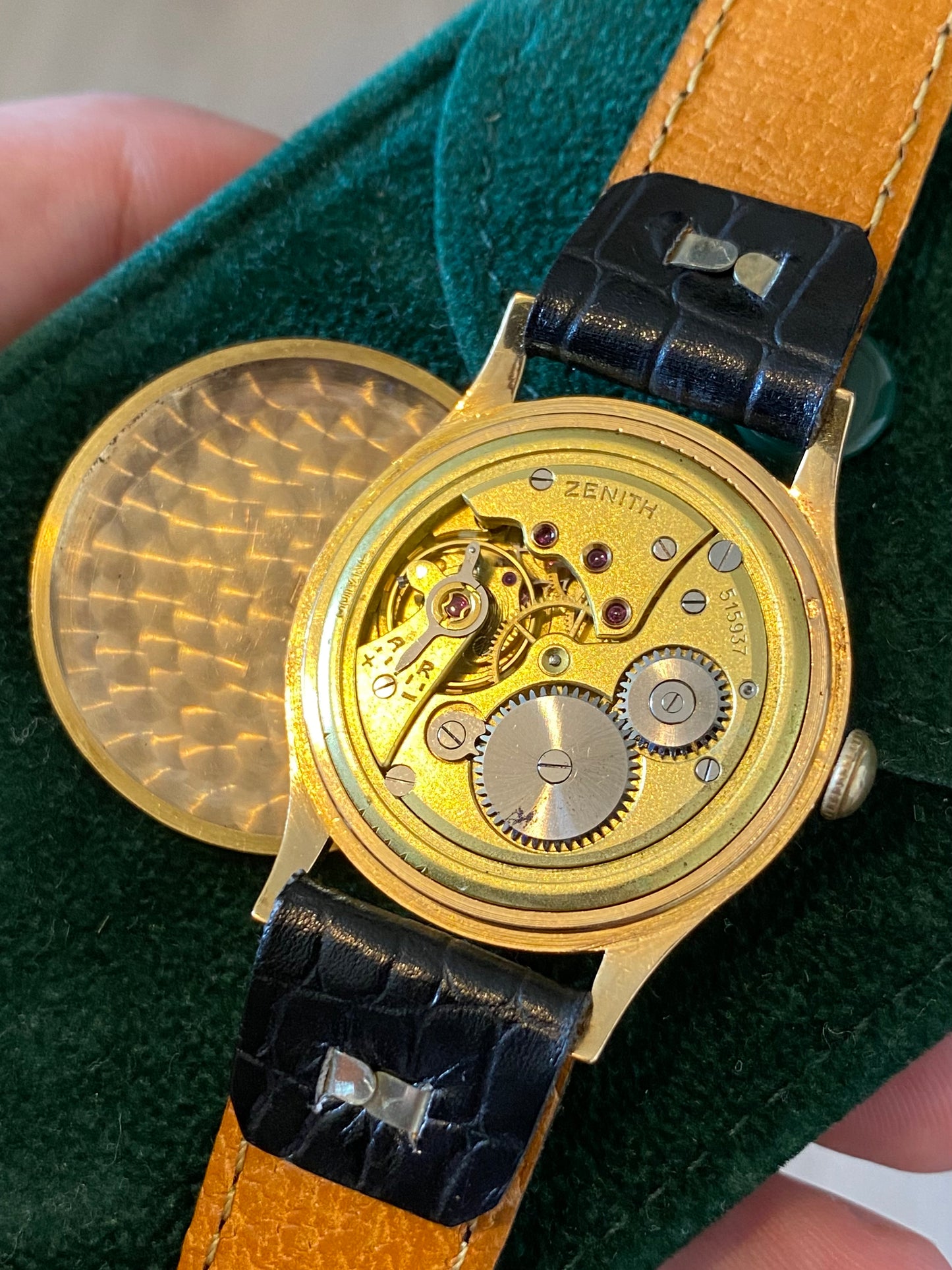Zenith Or 18K Montre Vintage Mécanique 1950