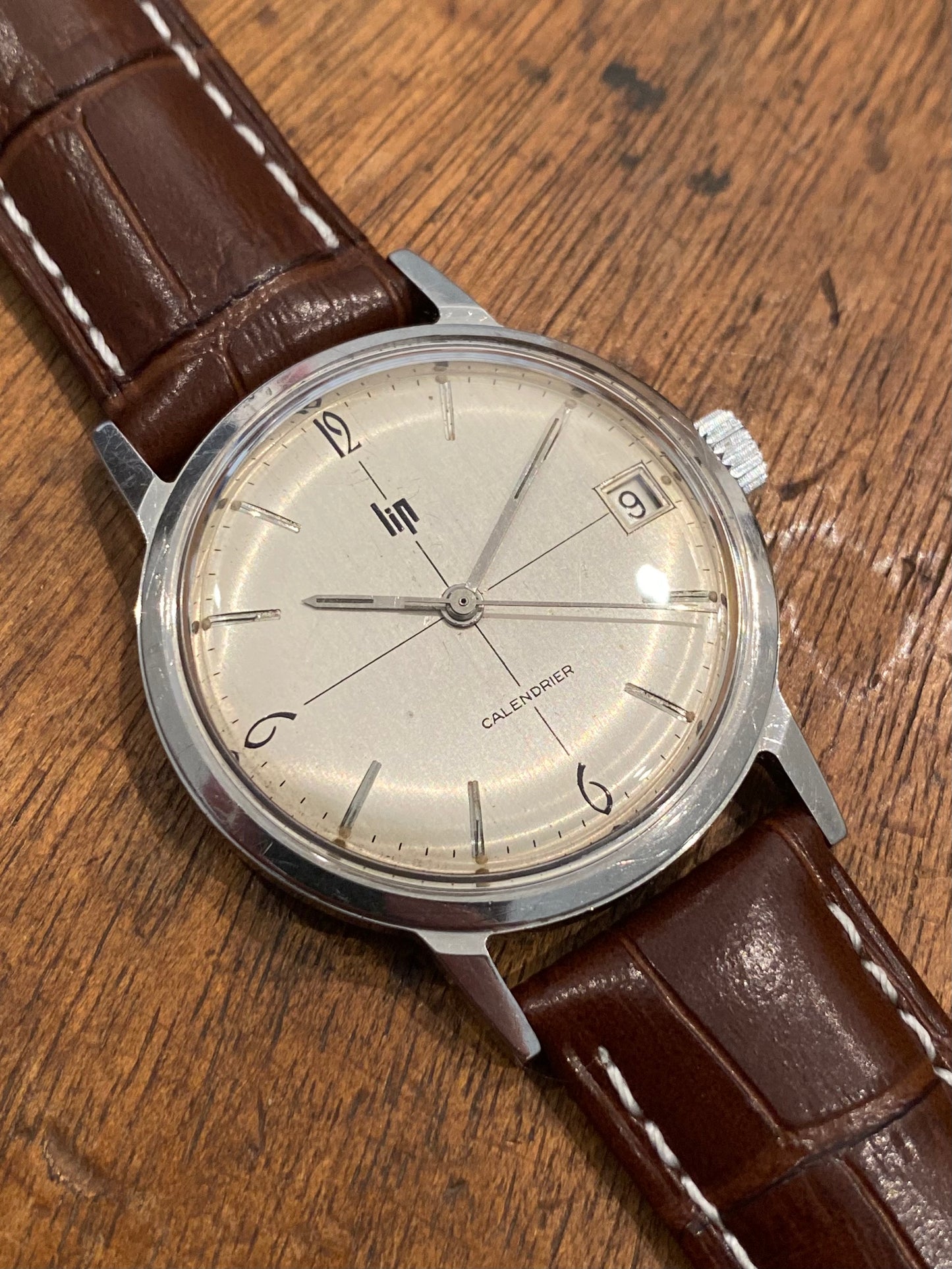 LIP Calendrier R136F Montre Vintage Mécanique 1960