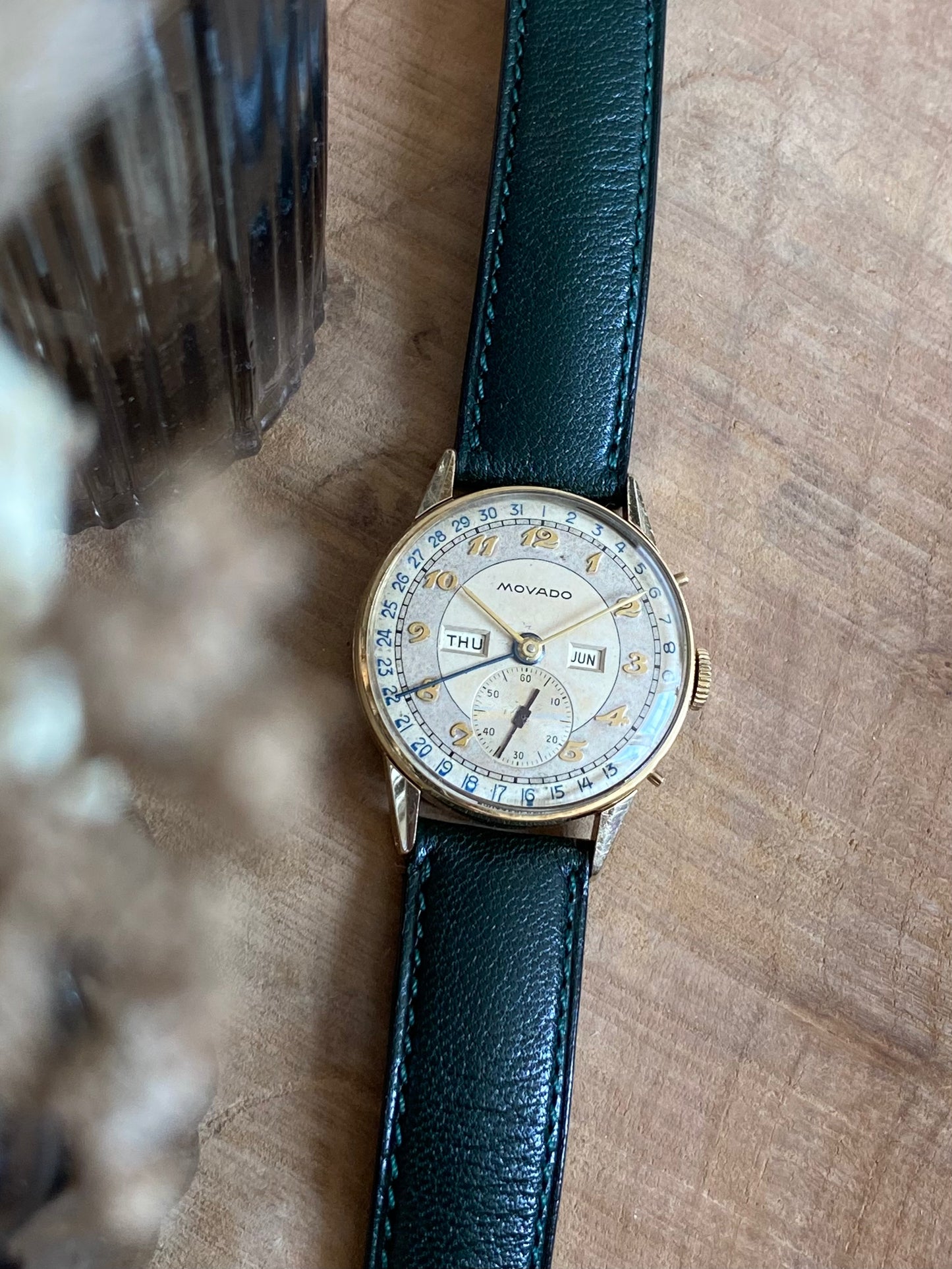 Movado Triple Date Calendrier 475 Montre Vintage Mécanique 1950