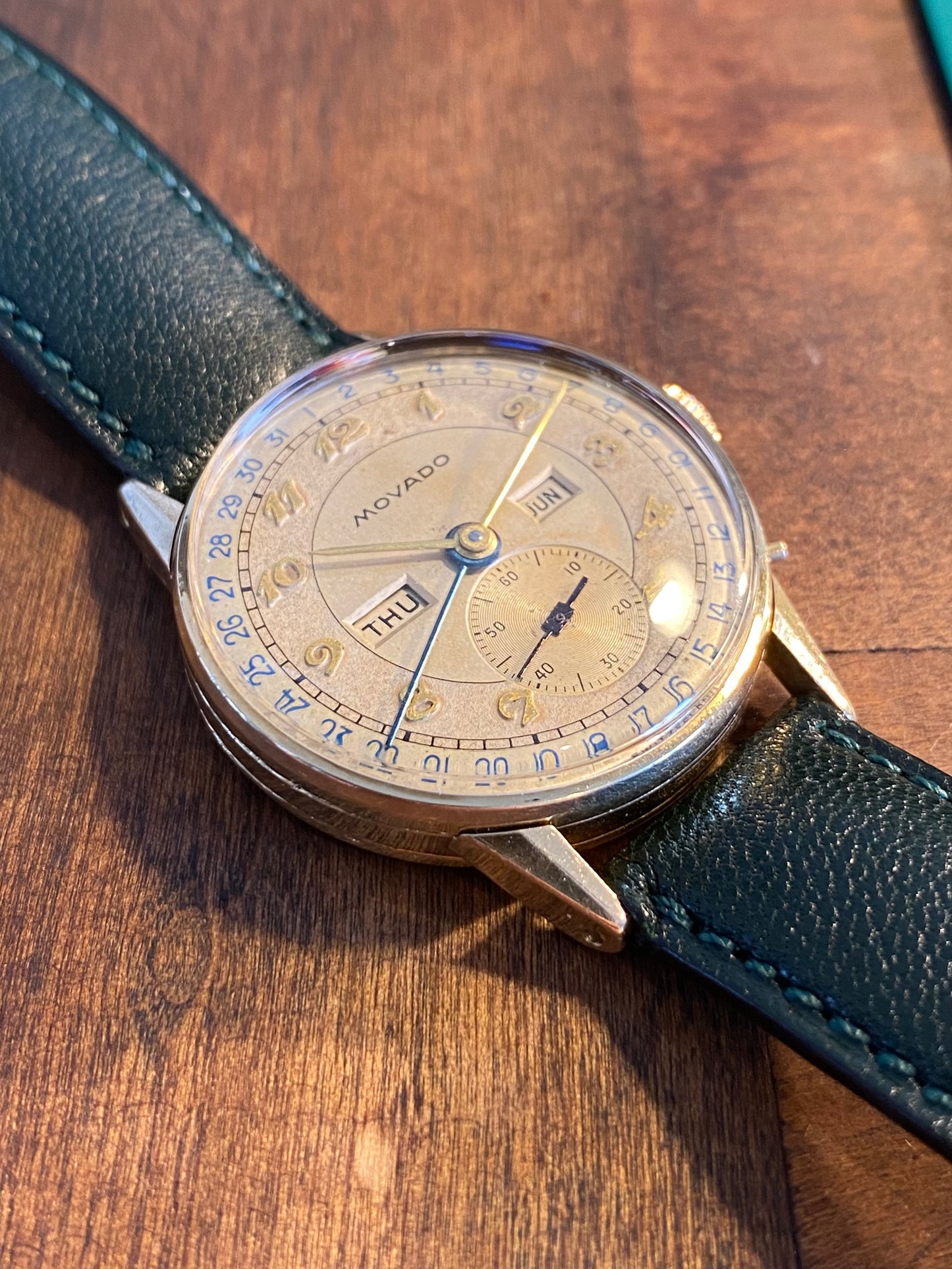 Movado Triple Date Calendrier 475 Montre Vintage Mécanique 1950