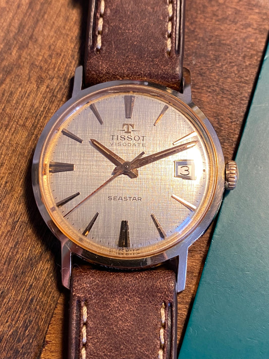 Tissot Visodate Seastar Cadran Lin Montre Vintage Mécanique 1960